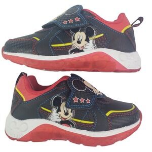 MICKEY MOUSE DISNEY Boys Light-Up Shoes Sneakers Toddlers Size 7‎ new (16Cm)